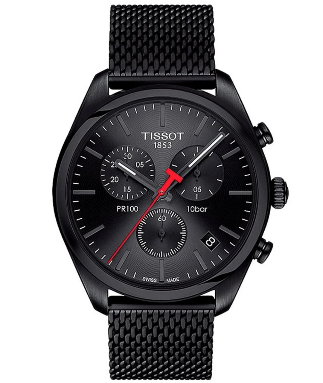 TISSOT Черные стальные часы, фото 6