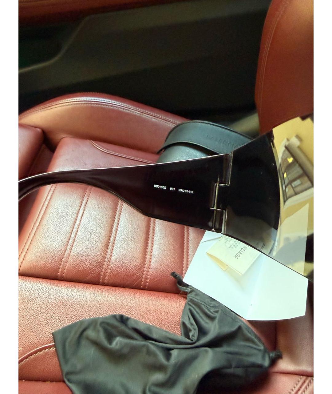 BALENCIAGA Черные пластиковые солнцезащитные очки, фото 7