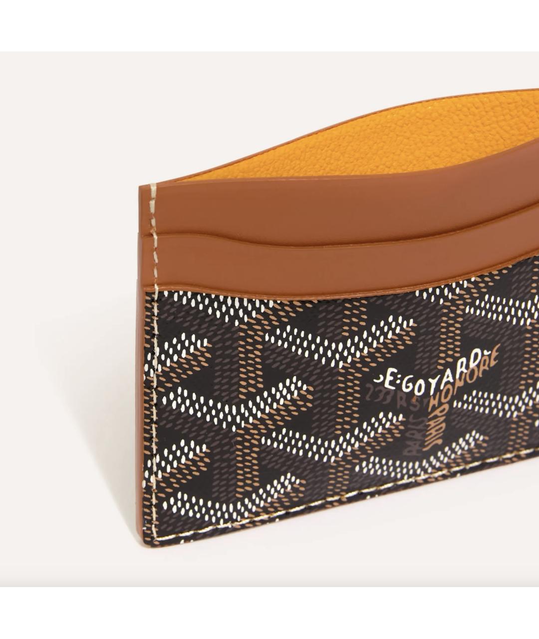 GOYARD Коричневый кожаный кардхолдер, фото 2