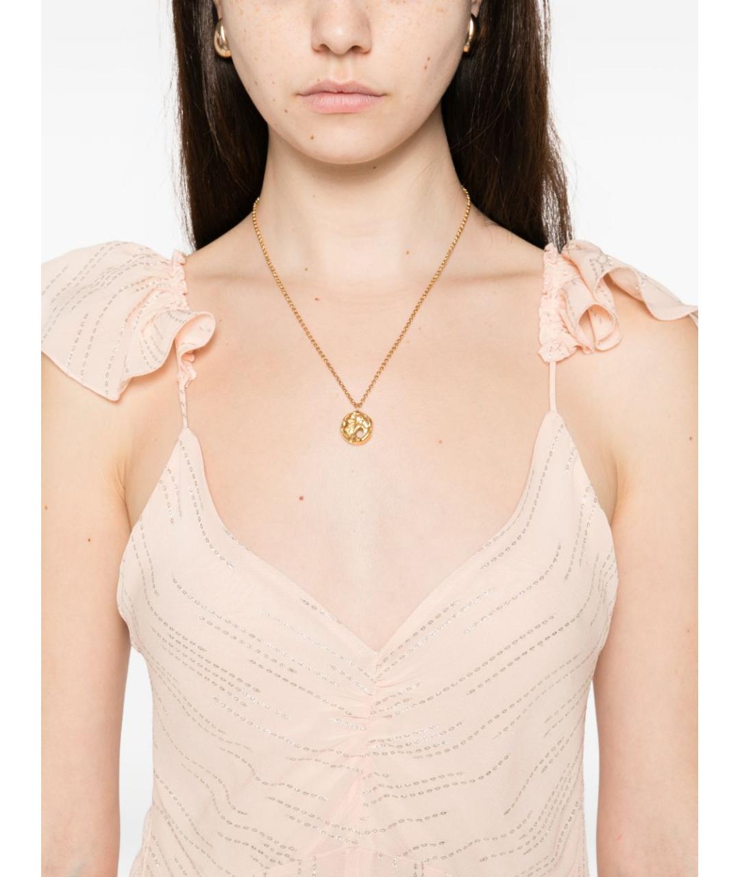 FORTE FORTE Бежевое вискозное коктейльное платье, фото 2