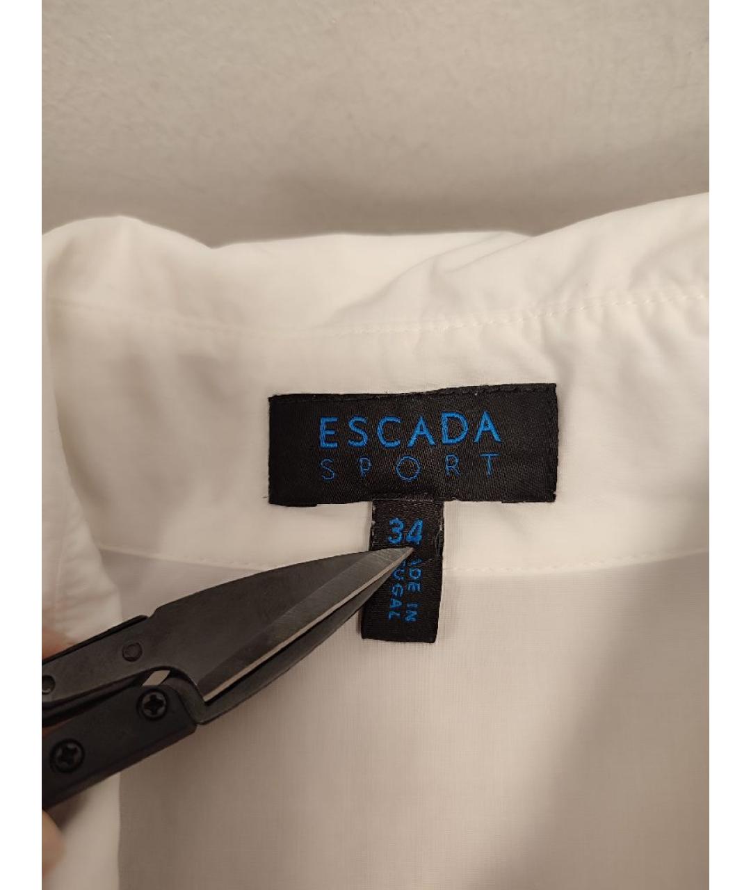 ESCADA Белая хлопковая блузы, фото 3