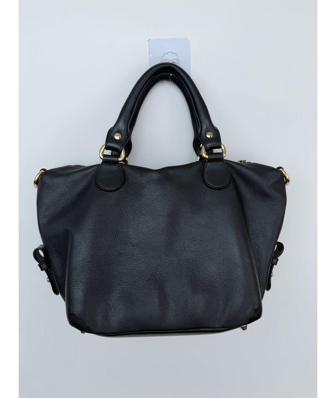 VERSACE COLLECTION Черная кожаная сумка тоут, фото 3