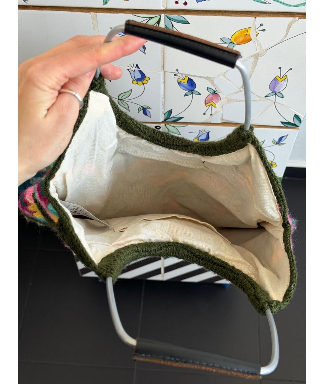 MARNI Мульти хлопковая сумка с короткими ручками, фото 4