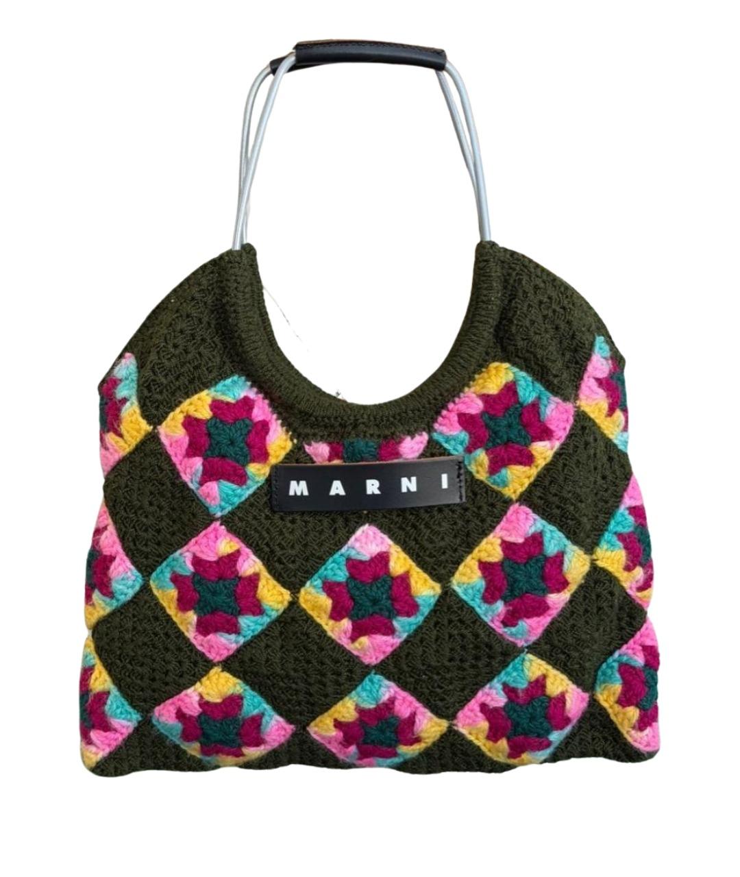 MARNI Мульти хлопковая сумка с короткими ручками, фото 1
