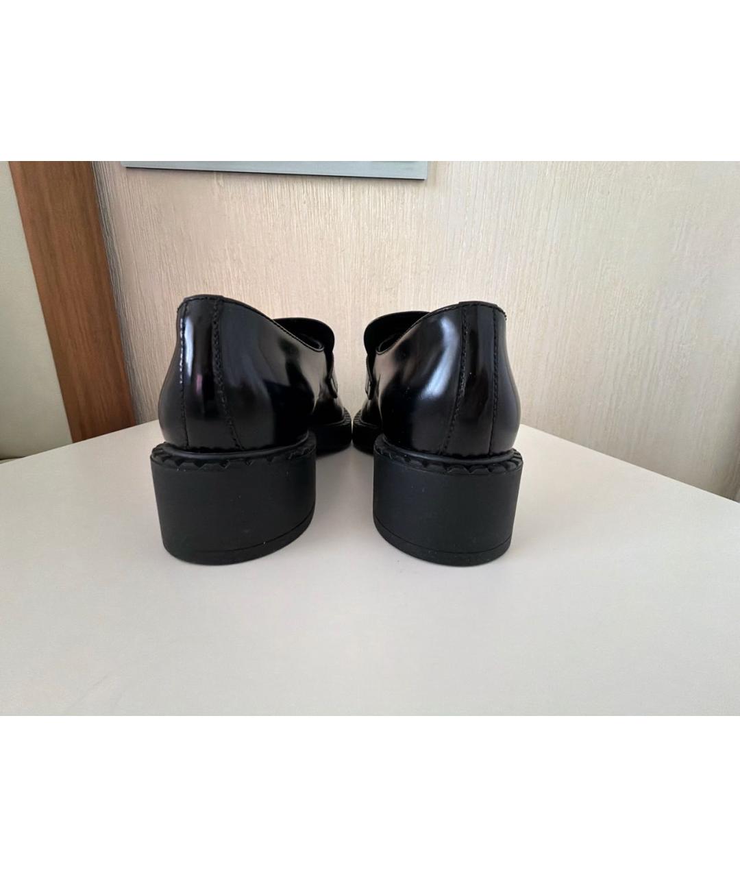 PRADA Черные лоферы из лакированной кожи, фото 4