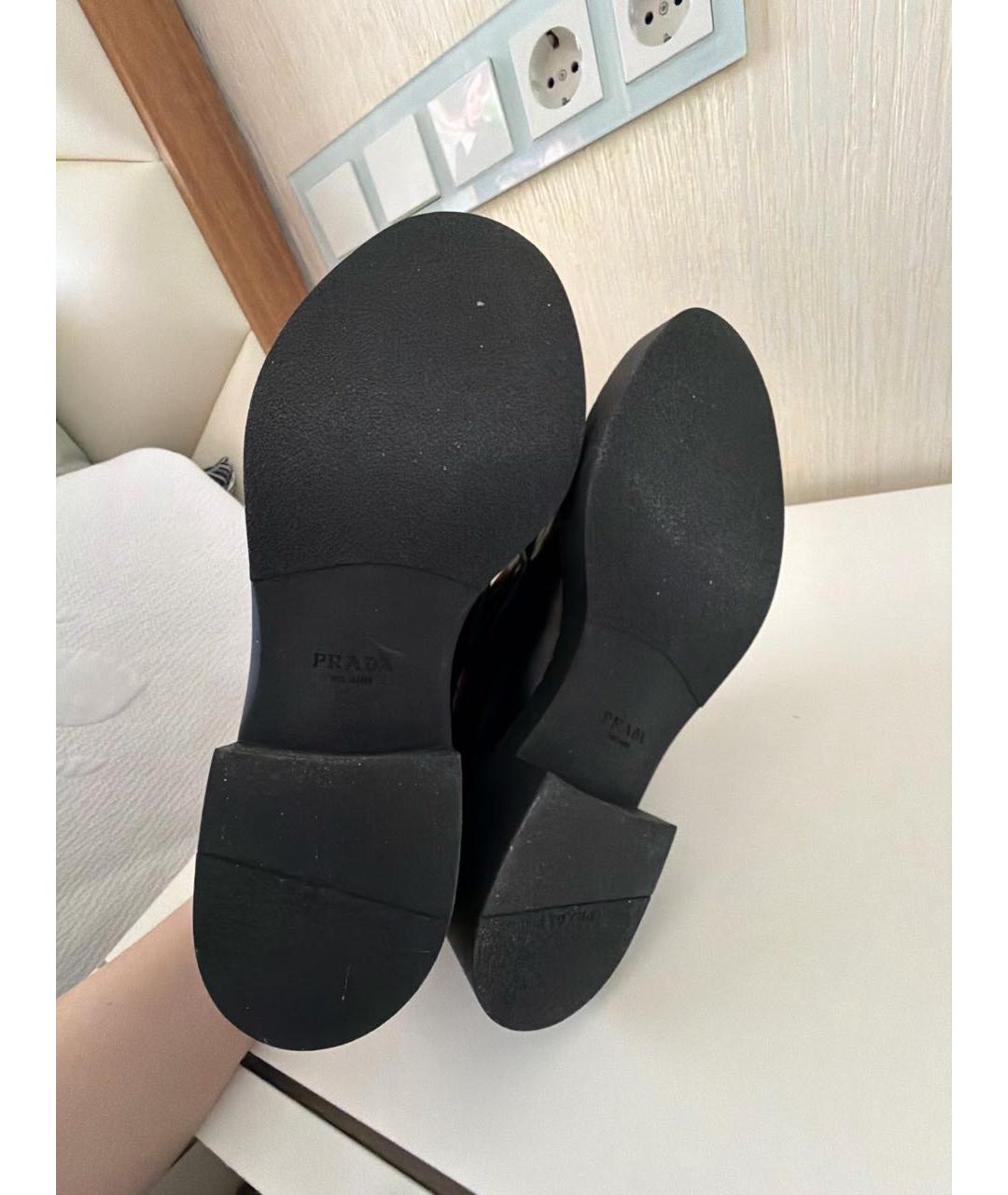 PRADA Черные лоферы из лакированной кожи, фото 5