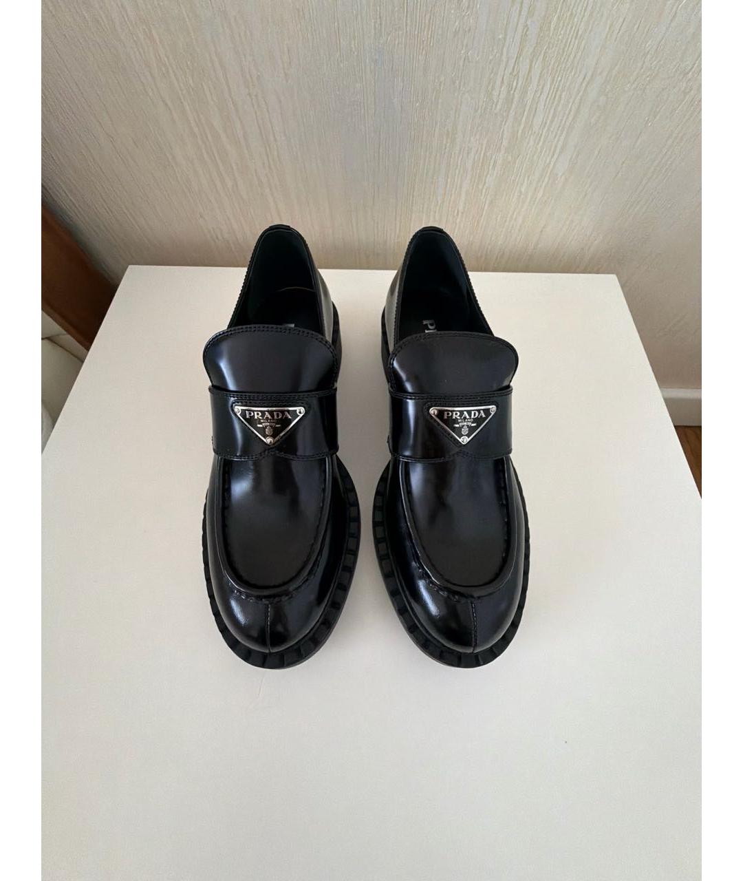 PRADA Черные лоферы из лакированной кожи, фото 2