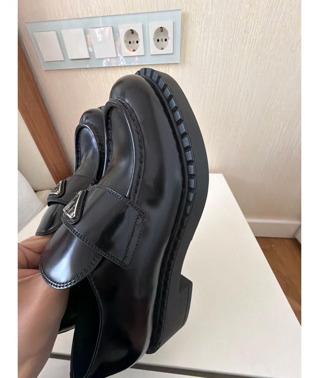 PRADA Черные лоферы из лакированной кожи, фото 6