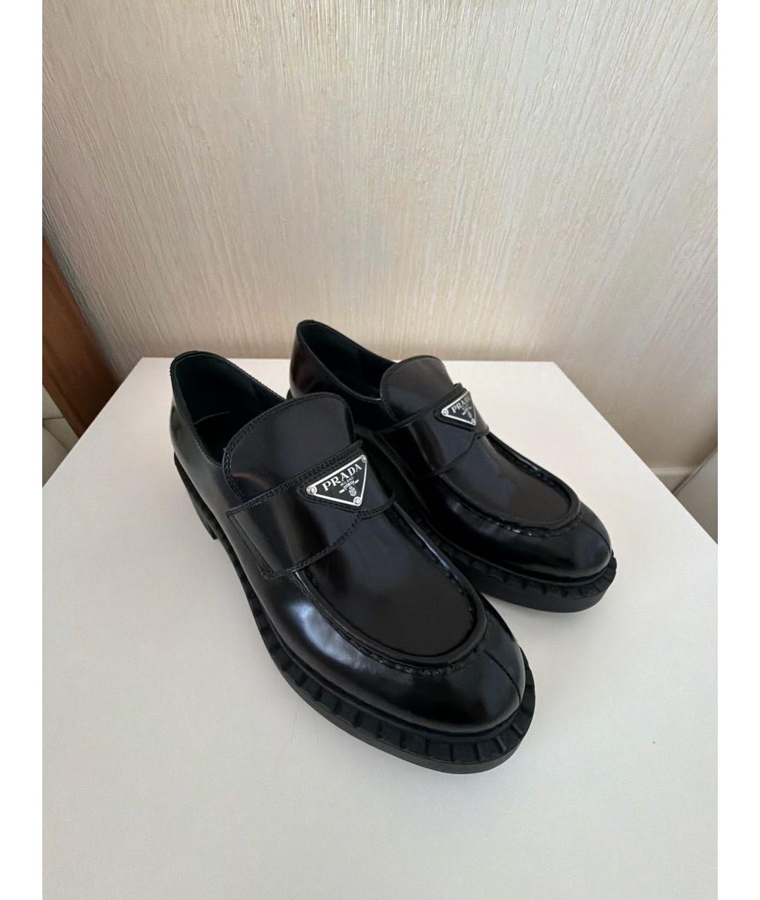 PRADA Черные лоферы из лакированной кожи, фото 7