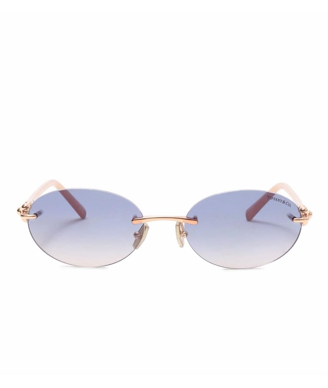 TIFFANY&CO Голубые металлические солнцезащитные очки, фото 1
