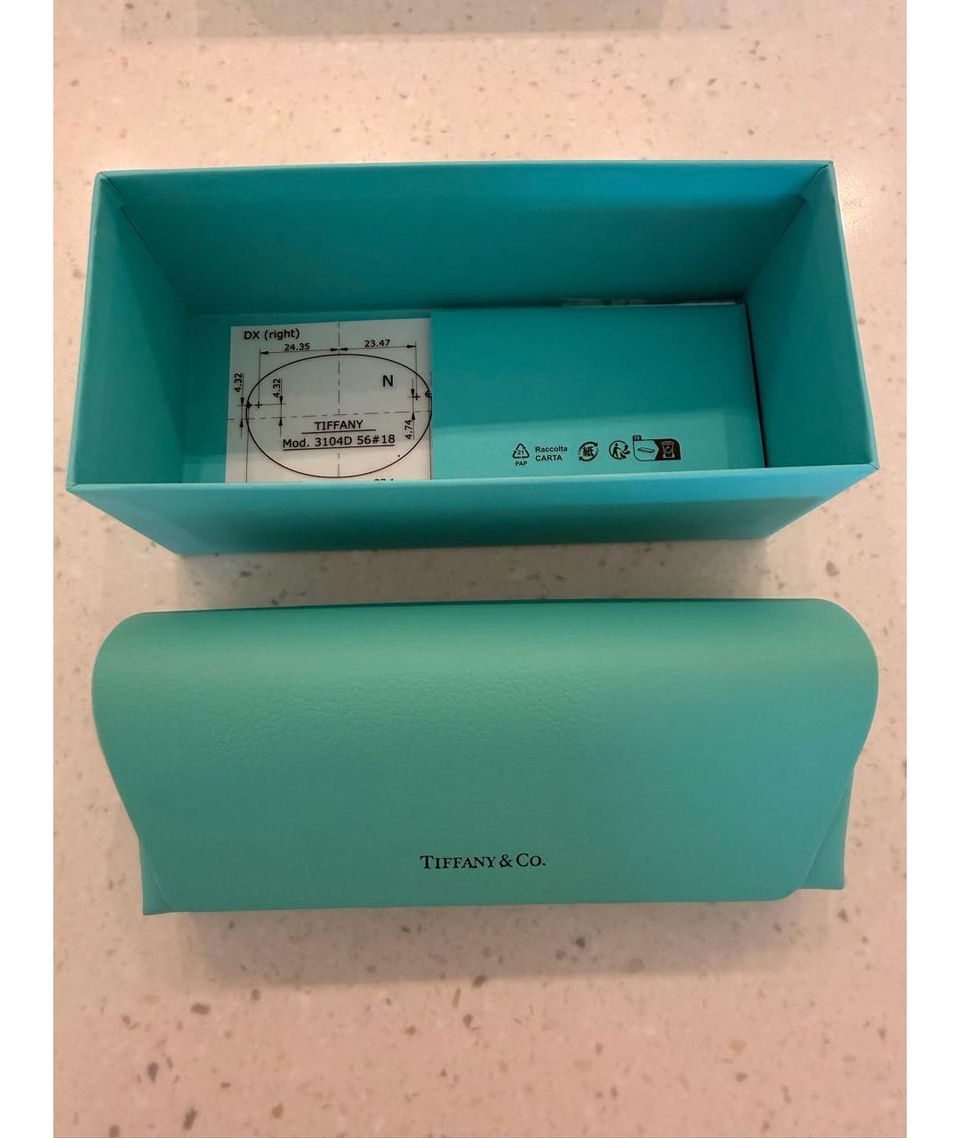 TIFFANY&CO Голубые металлические солнцезащитные очки, фото 4