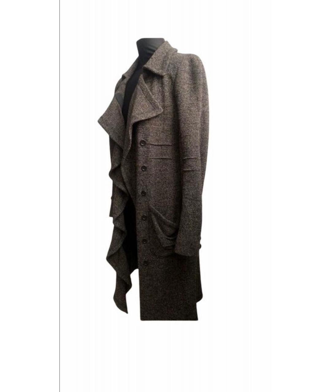 Sonya Rykiel Коричневое хлопко-эластановое пальто, фото 2