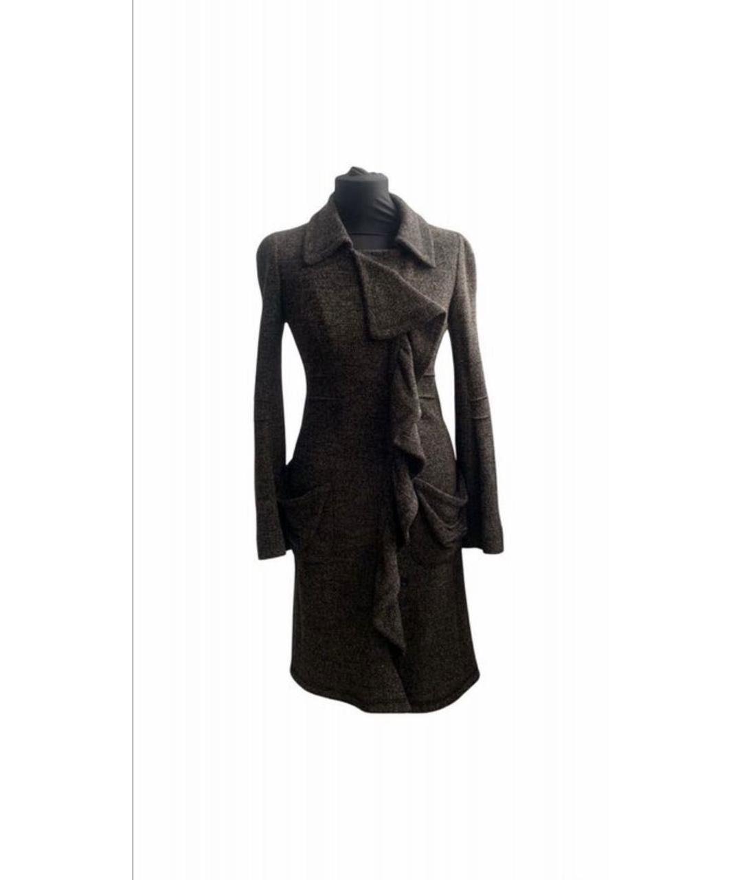 Sonya Rykiel Коричневое хлопко-эластановое пальто, фото 5