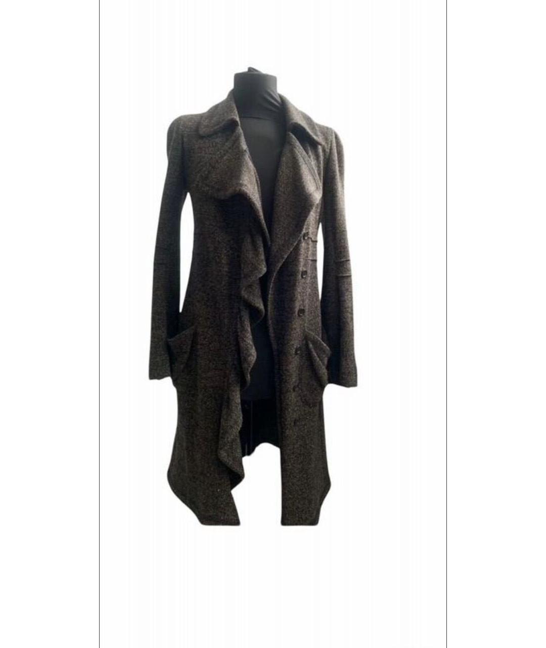 Sonya Rykiel Коричневое хлопко-эластановое пальто, фото 4