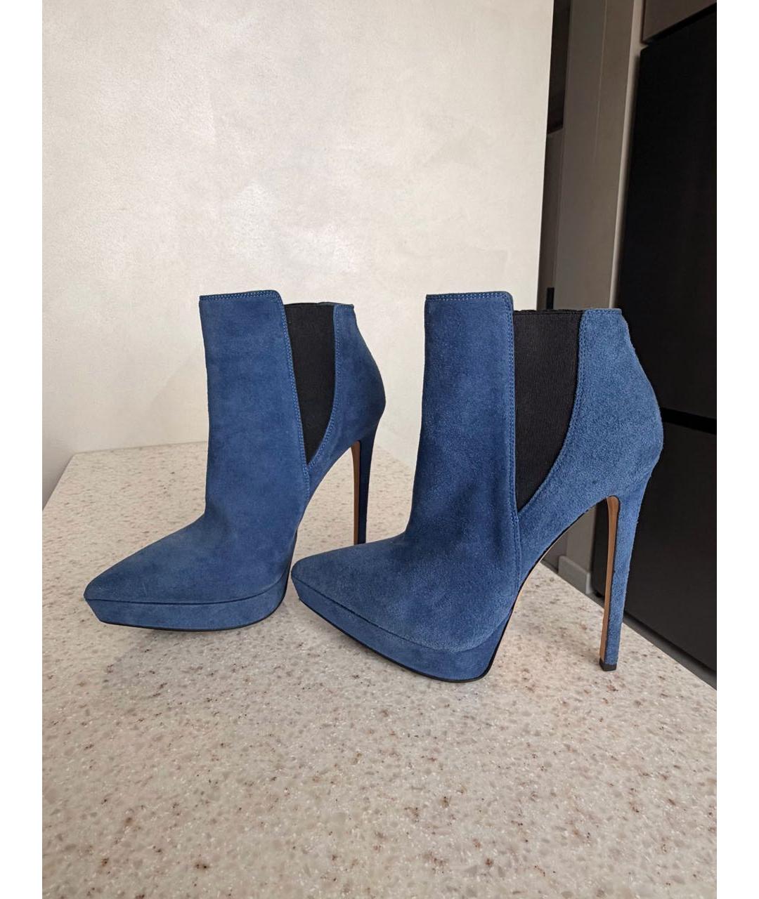 LE SILLA Синие замшевые ботильоны, фото 5
