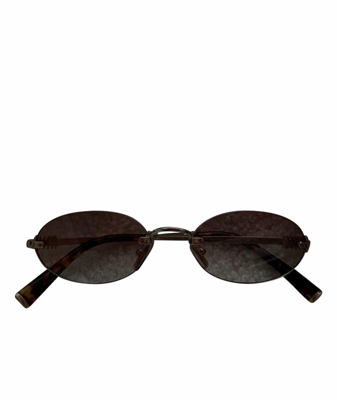 MIU MIU Золотые металлические солнцезащитные очки, фото 1