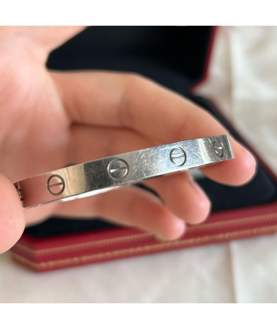 CARTIER Серебрянный браслет из белого золота, фото 7