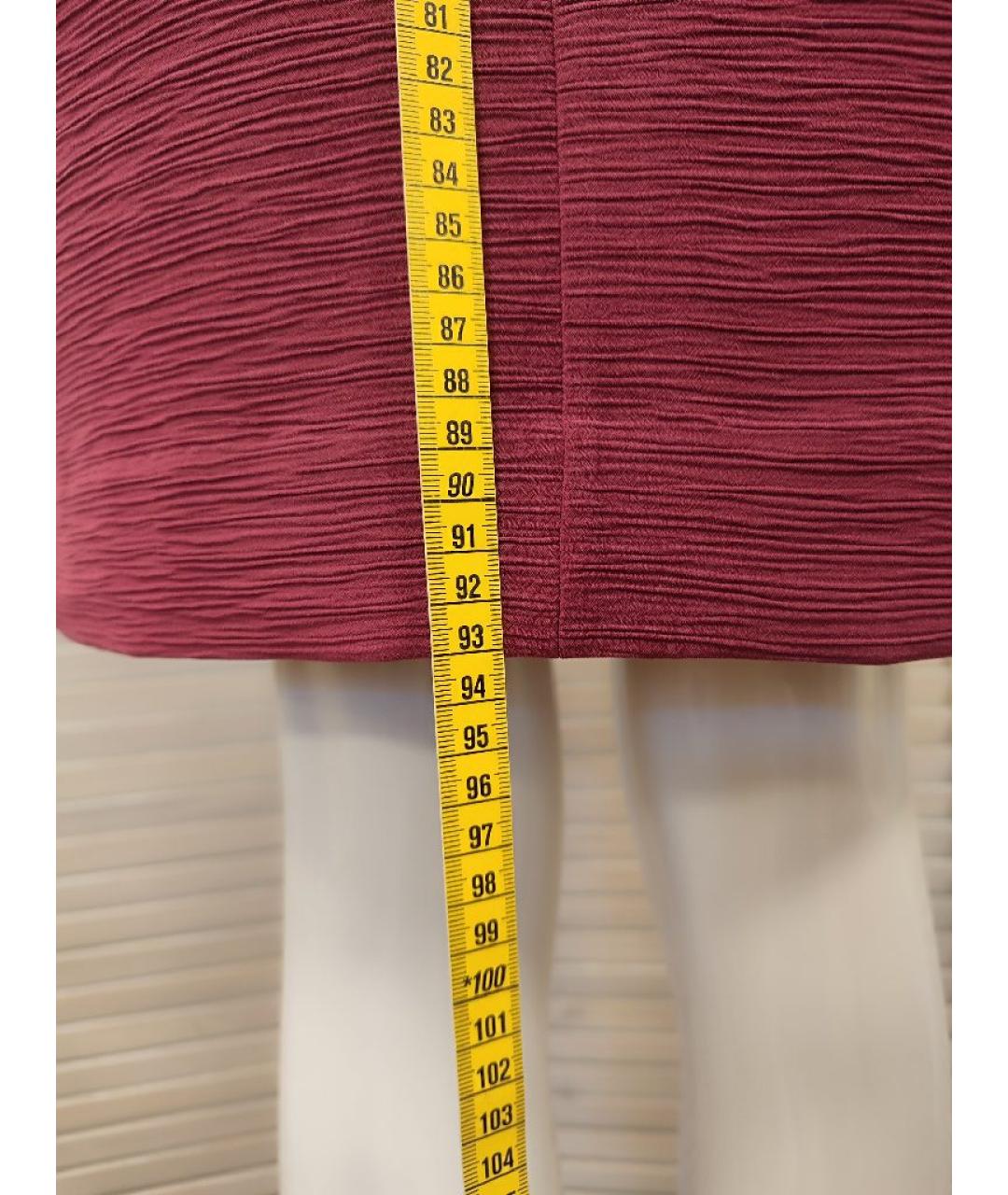 COS Бордовое полиэстеровое повседневное платье, фото 7