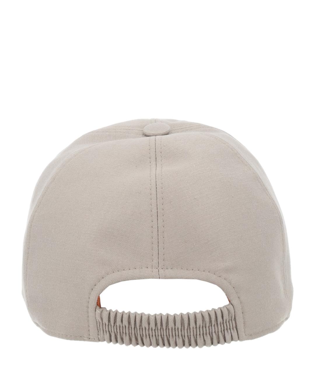 ZEGNA Бежевая хлопковая кепка/бейсболка, фото 2