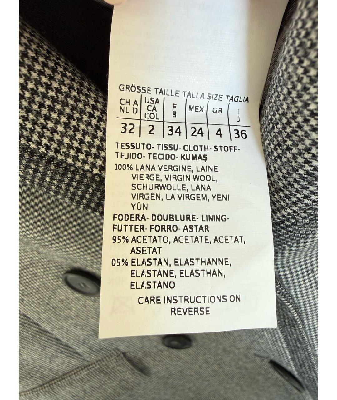 MAX MARA Серый шерстяной костюм с брюками, фото 4