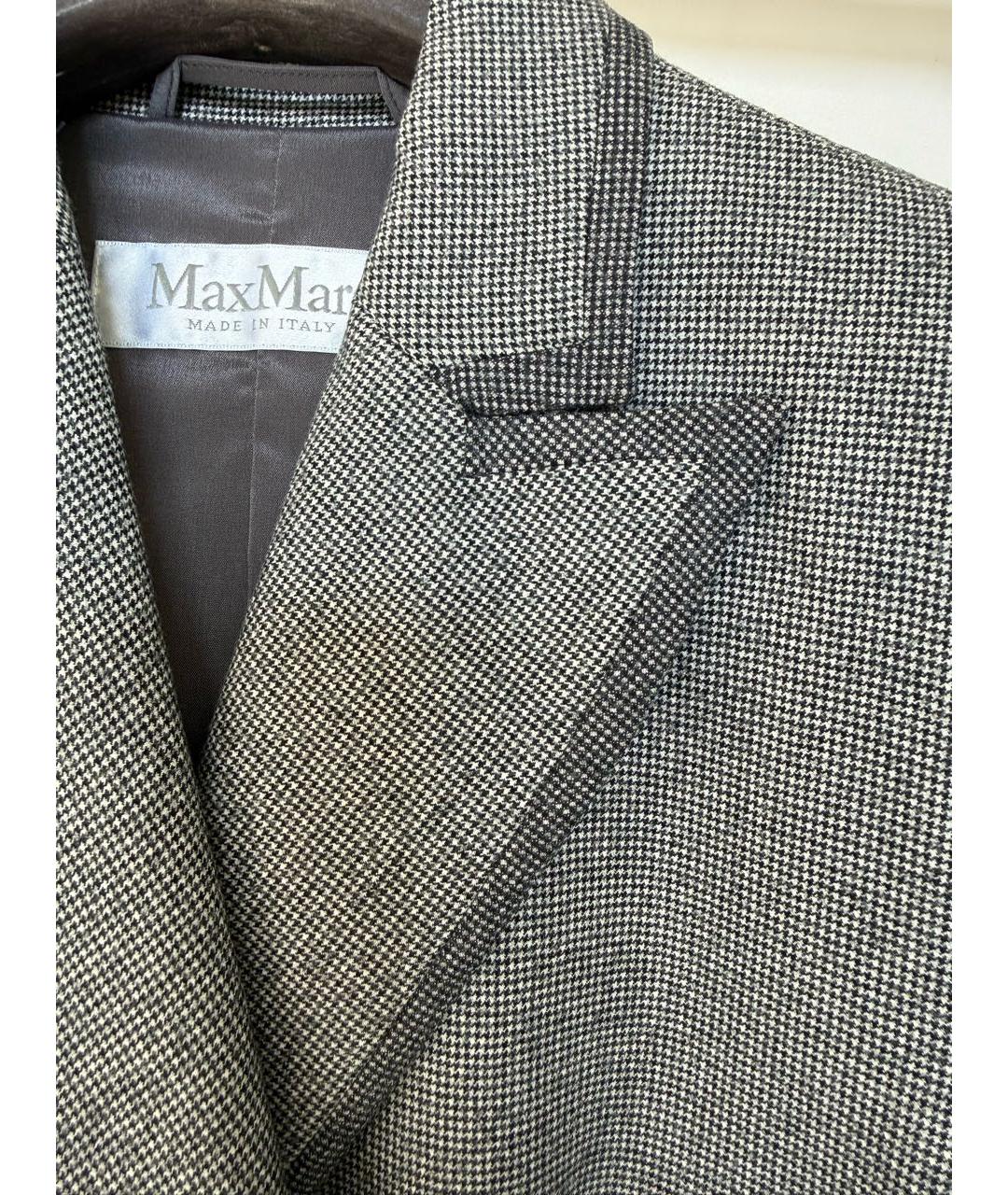 MAX MARA Серый шерстяной костюм с брюками, фото 3