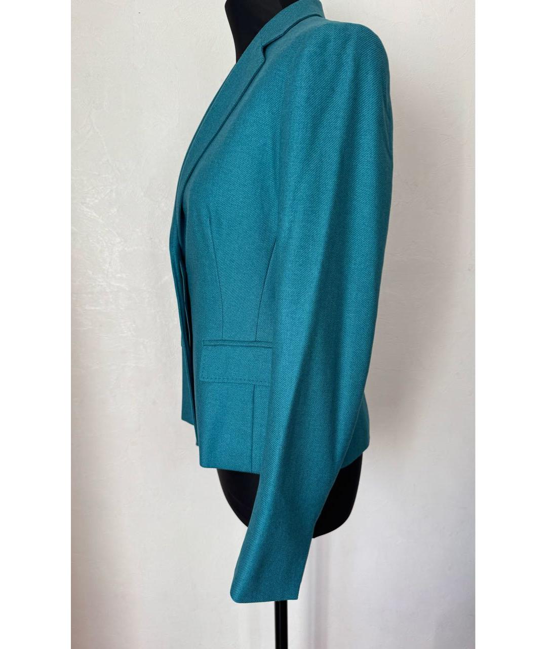 MAX MARA Бирюзовый кашемировый жакет/пиджак, фото 4