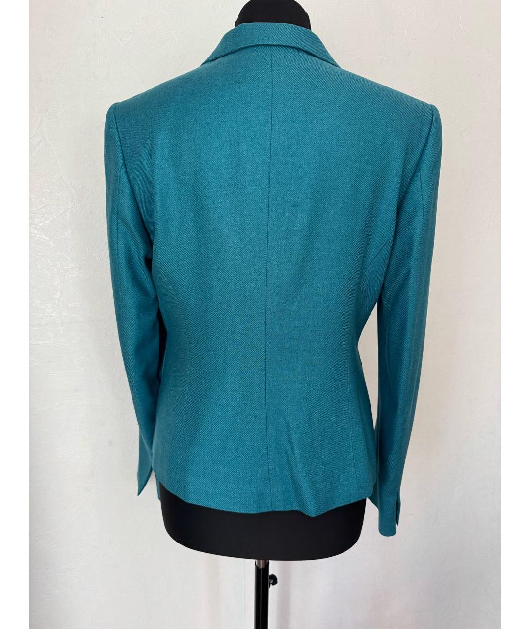 MAX MARA Бирюзовый кашемировый жакет/пиджак, фото 2