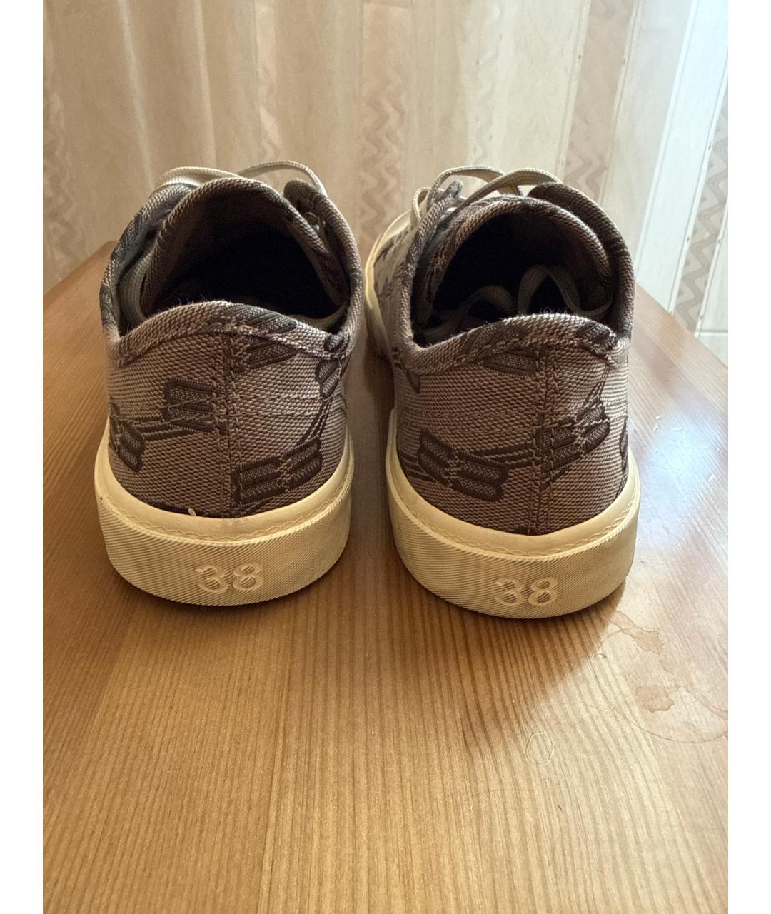 BALENCIAGA Коричневые текстильные кеды, фото 3