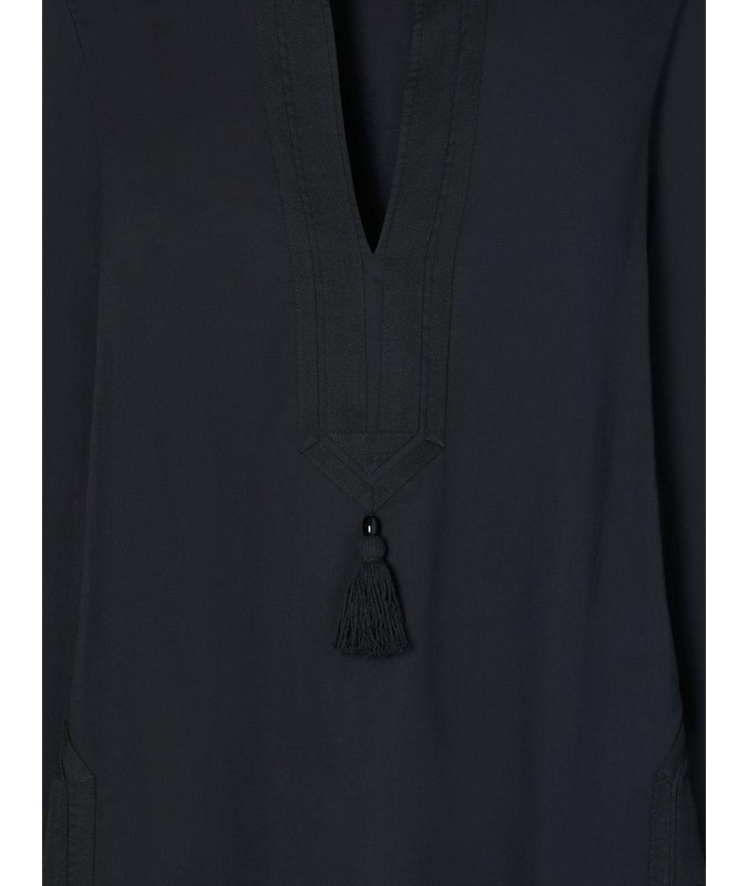 TORY BURCH Черное хлопковое повседневное платье, фото 2