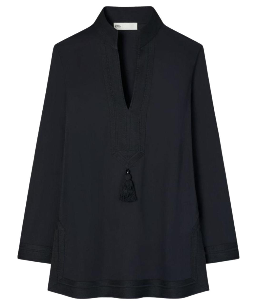 TORY BURCH Черное хлопковое повседневное платье, фото 1