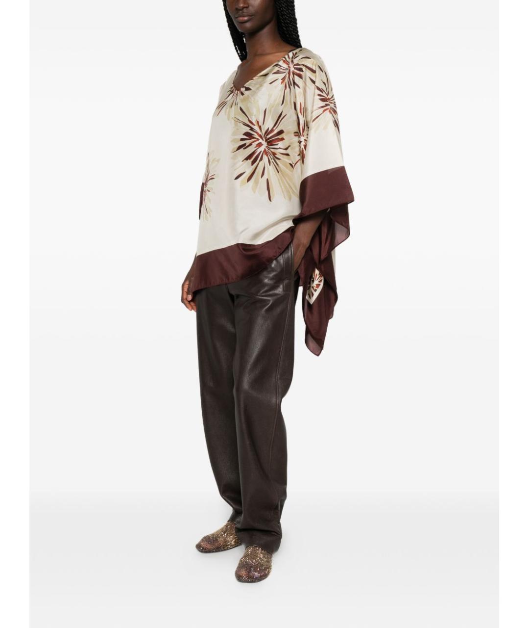 BRUNELLO CUCINELLI Мульти шелковая блузы, фото 3