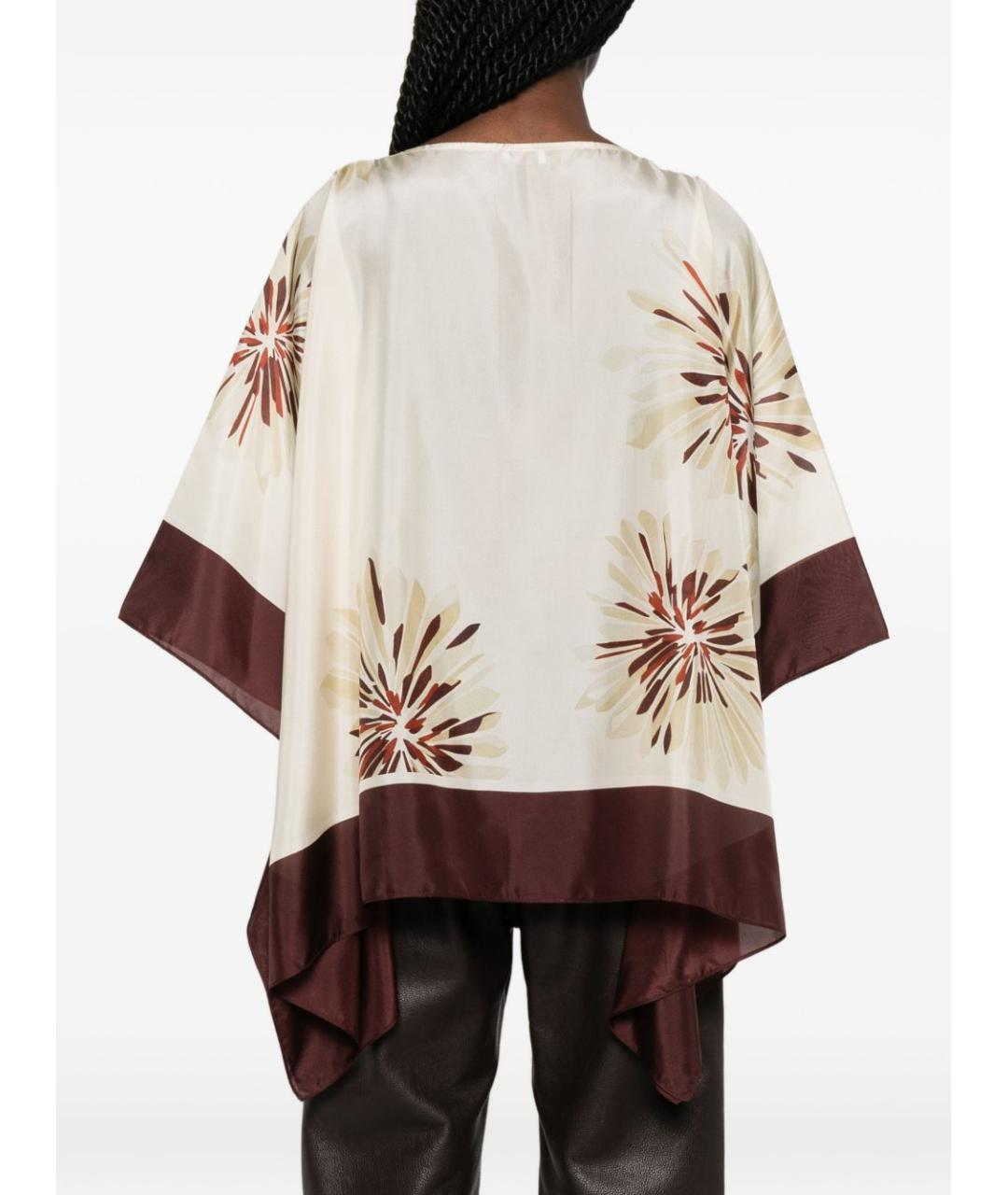 BRUNELLO CUCINELLI Мульти шелковая блузы, фото 5