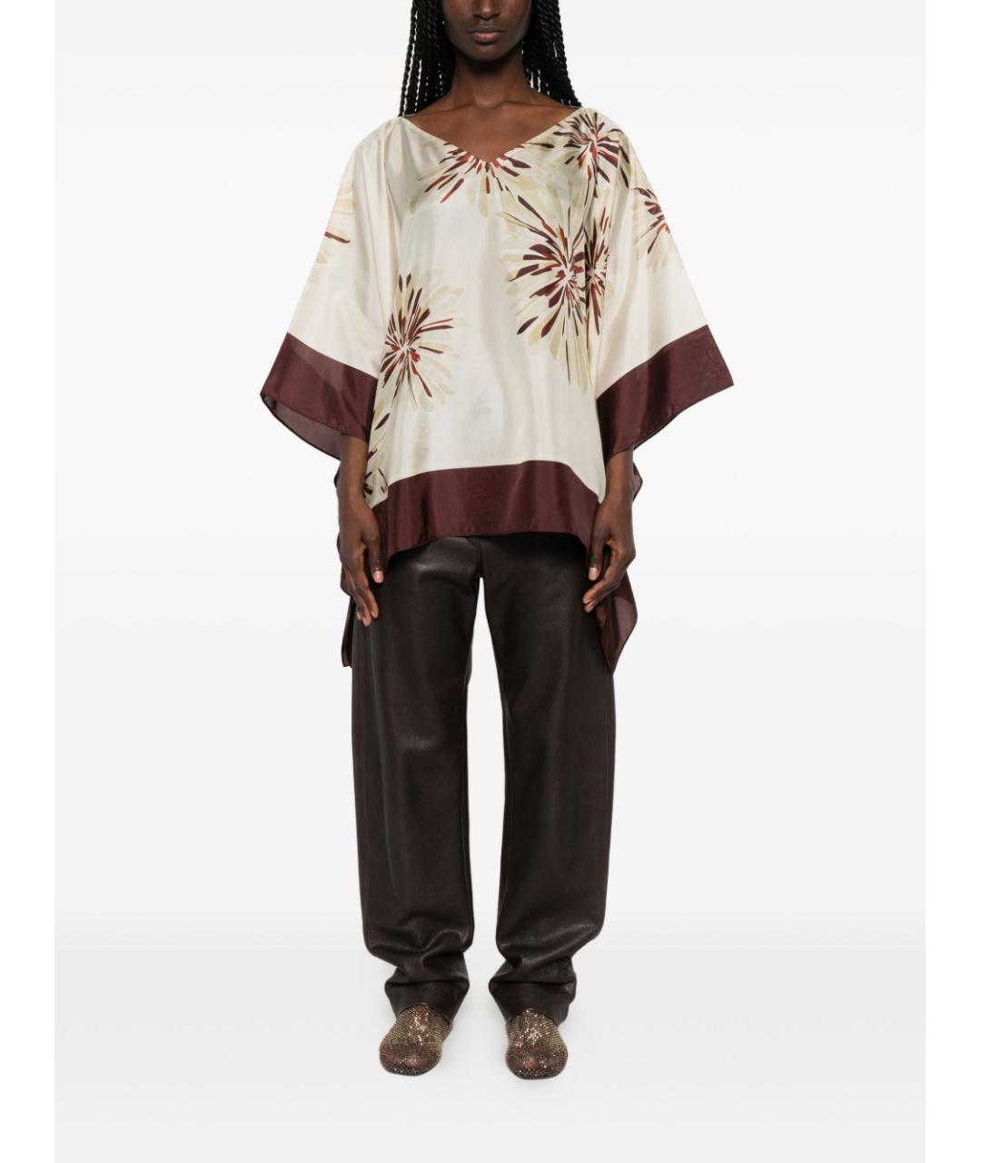 BRUNELLO CUCINELLI Мульти шелковая блузы, фото 2