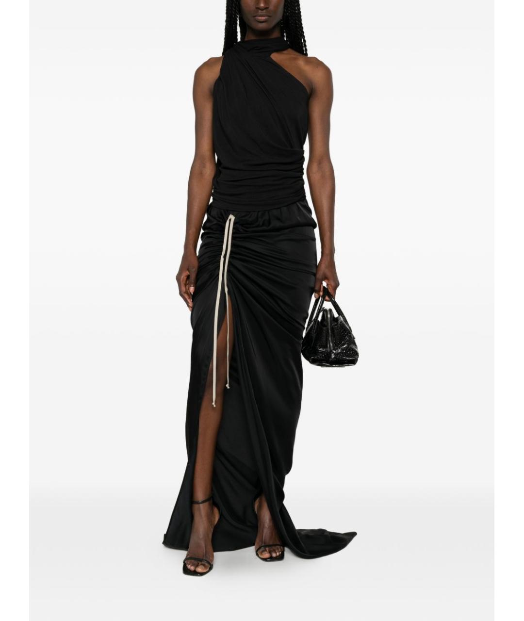 RICK OWENS Черная юбка миди, фото 2