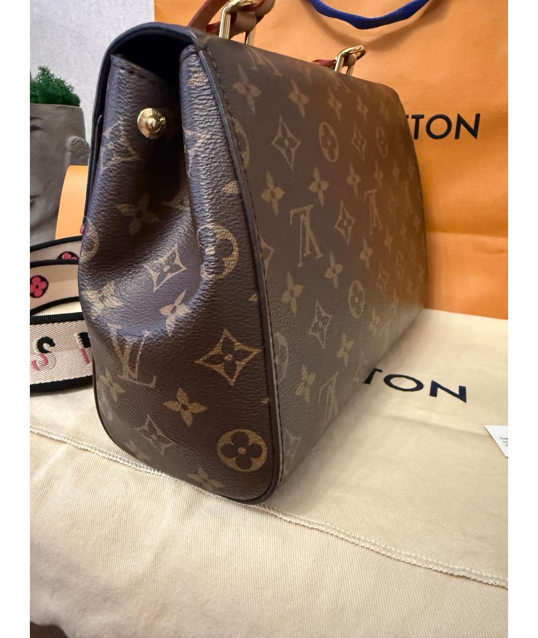 LOUIS VUITTON Коричневая сумка с короткими ручками, фото 4