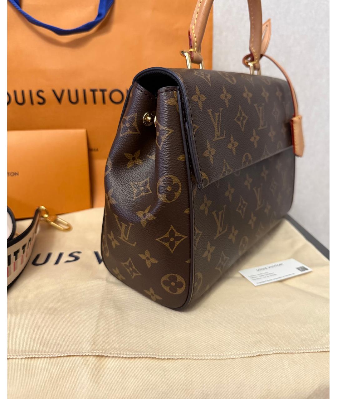 LOUIS VUITTON Коричневая сумка с короткими ручками, фото 3