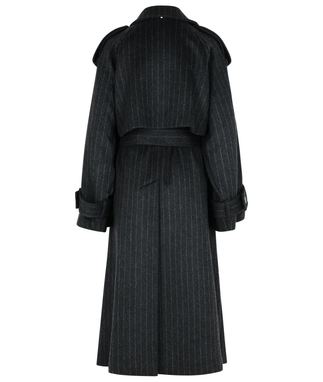 SPORTMAX Антрацитовое шерстяное пальто, фото 3