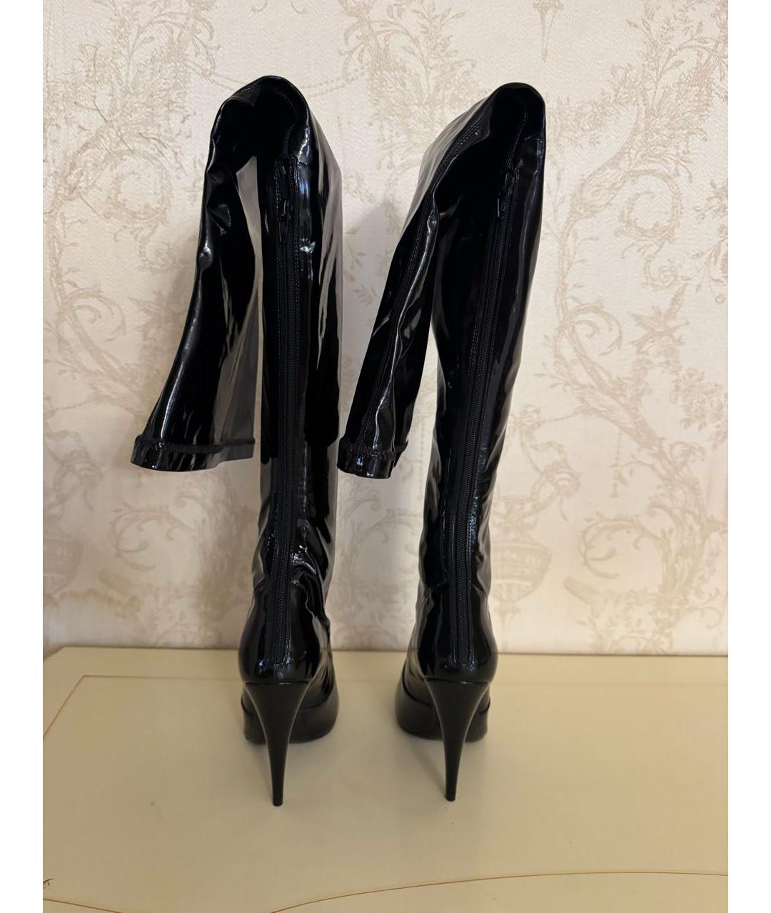 SAINT LAURENT Черные ботфорты, фото 4