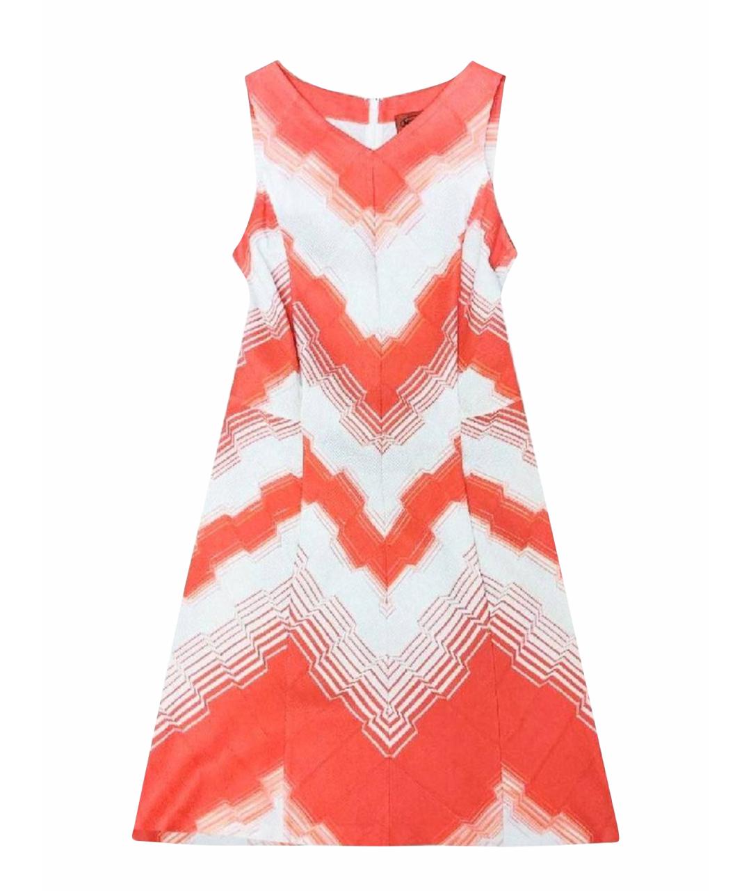 MISSONI Коралловое вискозное повседневное платье, фото 1
