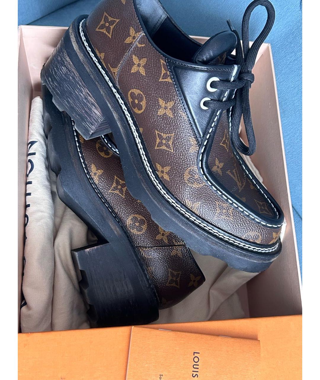 LOUIS VUITTON Коричневые туфли, фото 5