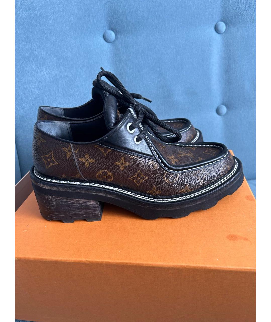 LOUIS VUITTON Коричневые туфли, фото 9