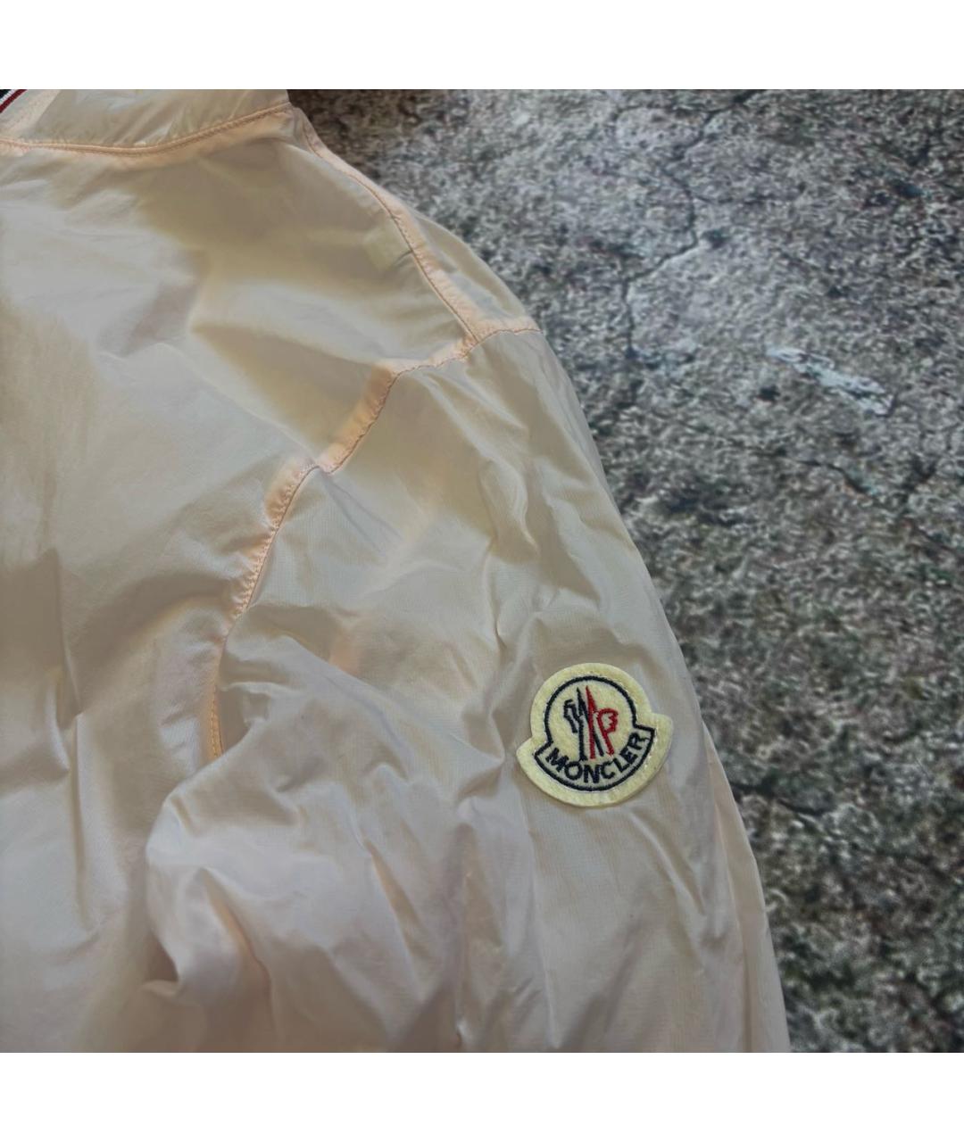 MONCLER Коралловая полиамидовая куртка, фото 4