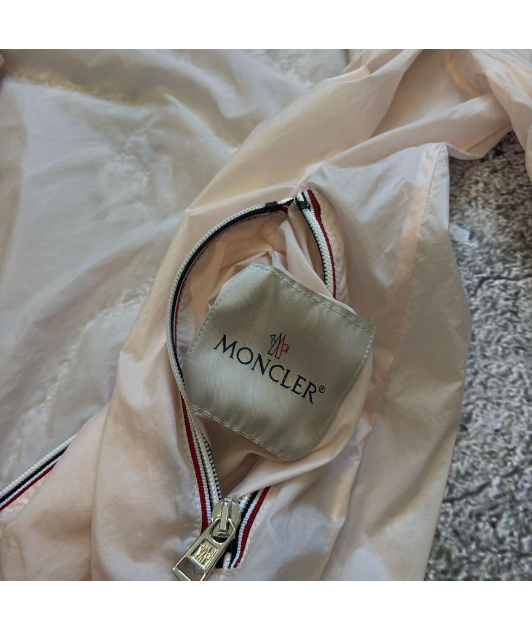 MONCLER Коралловая полиамидовая куртка, фото 7