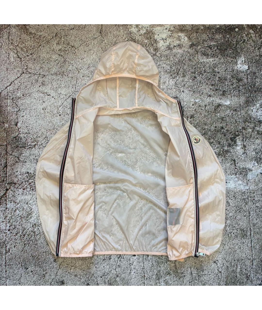 MONCLER Коралловая полиамидовая куртка, фото 5