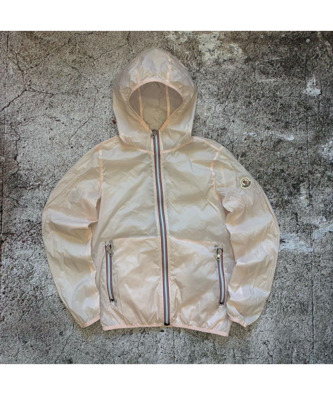 MONCLER Коралловая полиамидовая куртка, фото 8