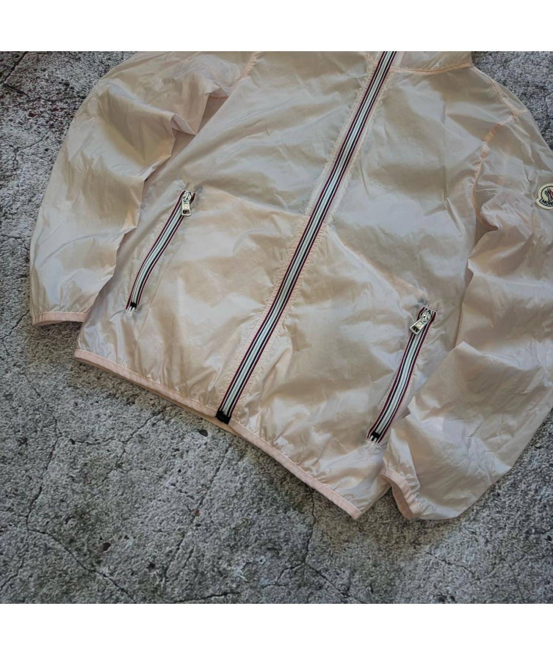 MONCLER Коралловая полиамидовая куртка, фото 3