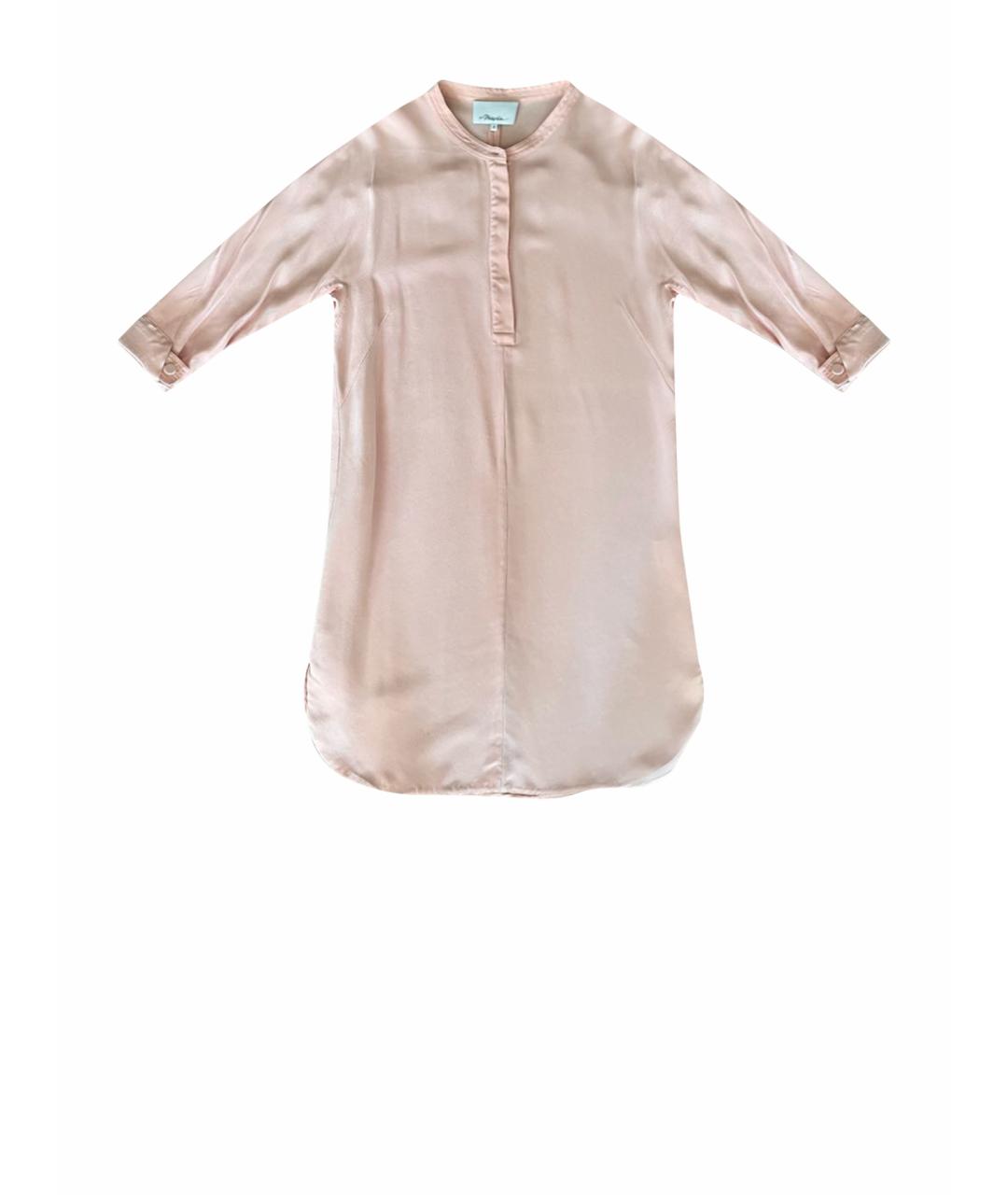 3.1 PHILLIP LIM Коралловое шелковое повседневное платье, фото 1