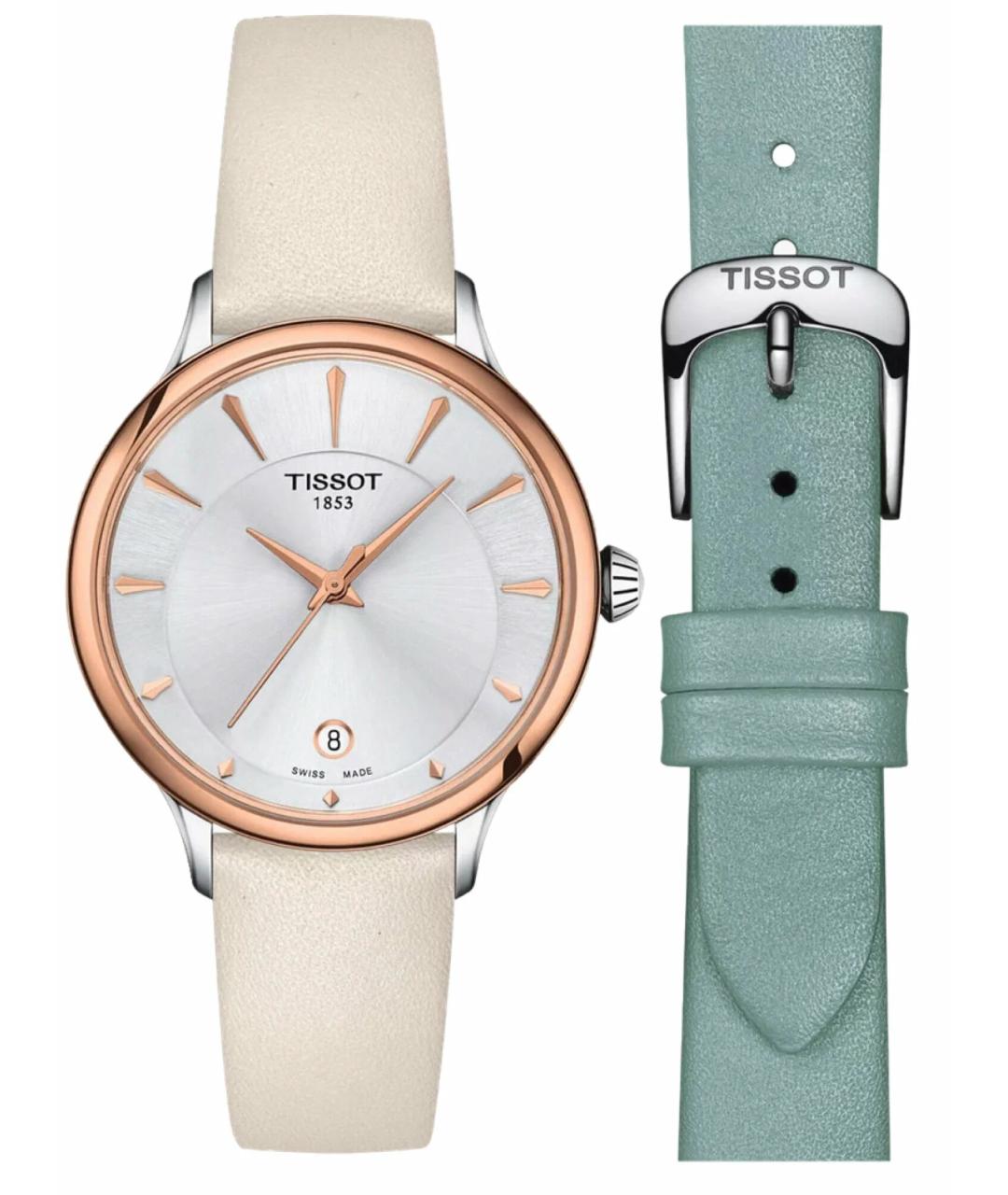 TISSOT Белые стальные часы, фото 3