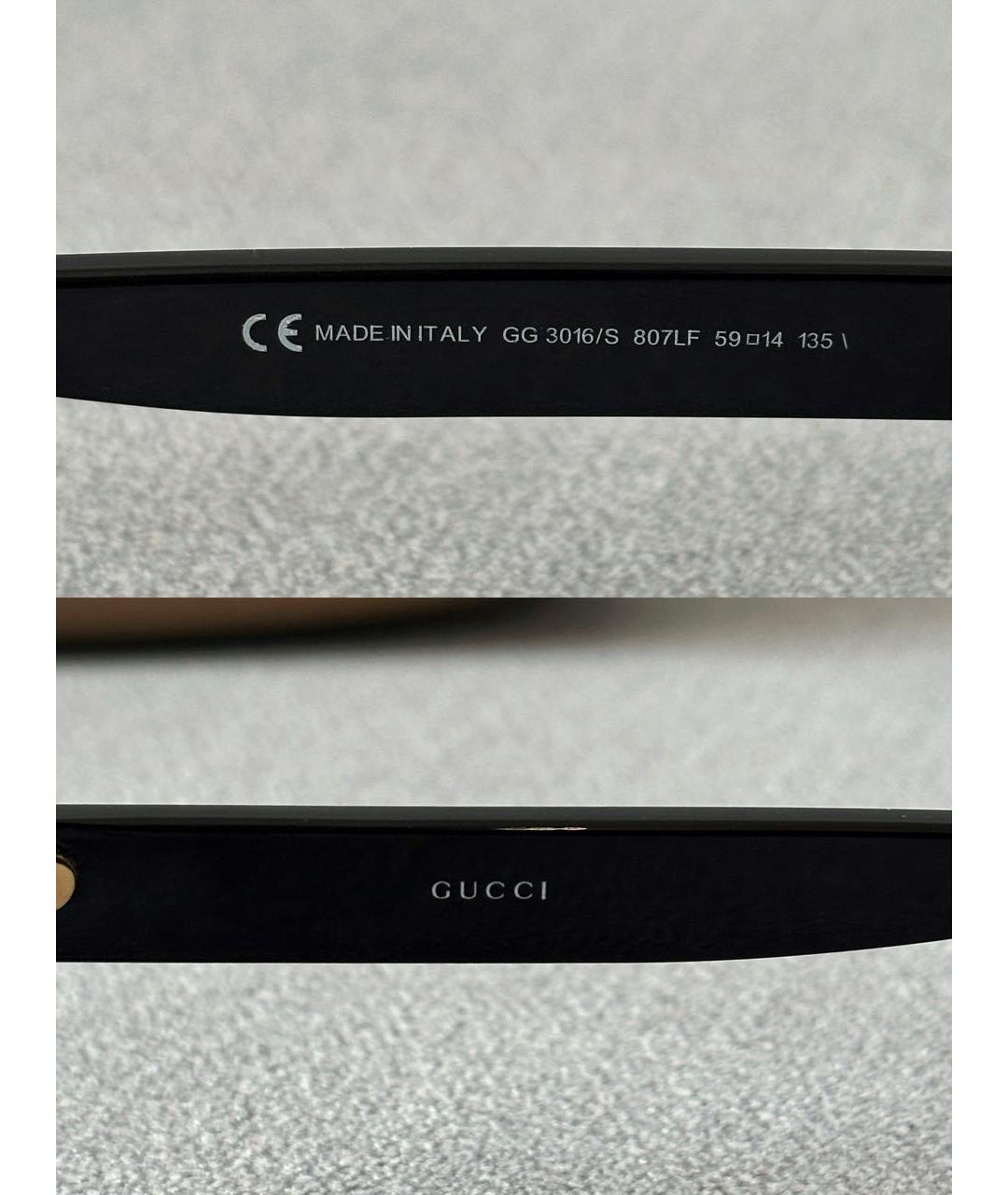 GUCCI Черные пластиковые солнцезащитные очки, фото 6