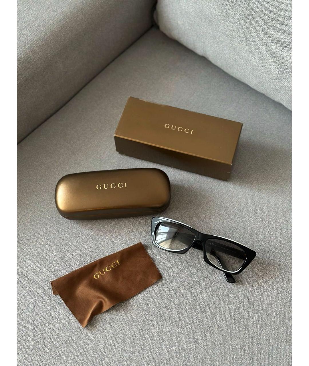 GUCCI Черные пластиковые солнцезащитные очки, фото 2